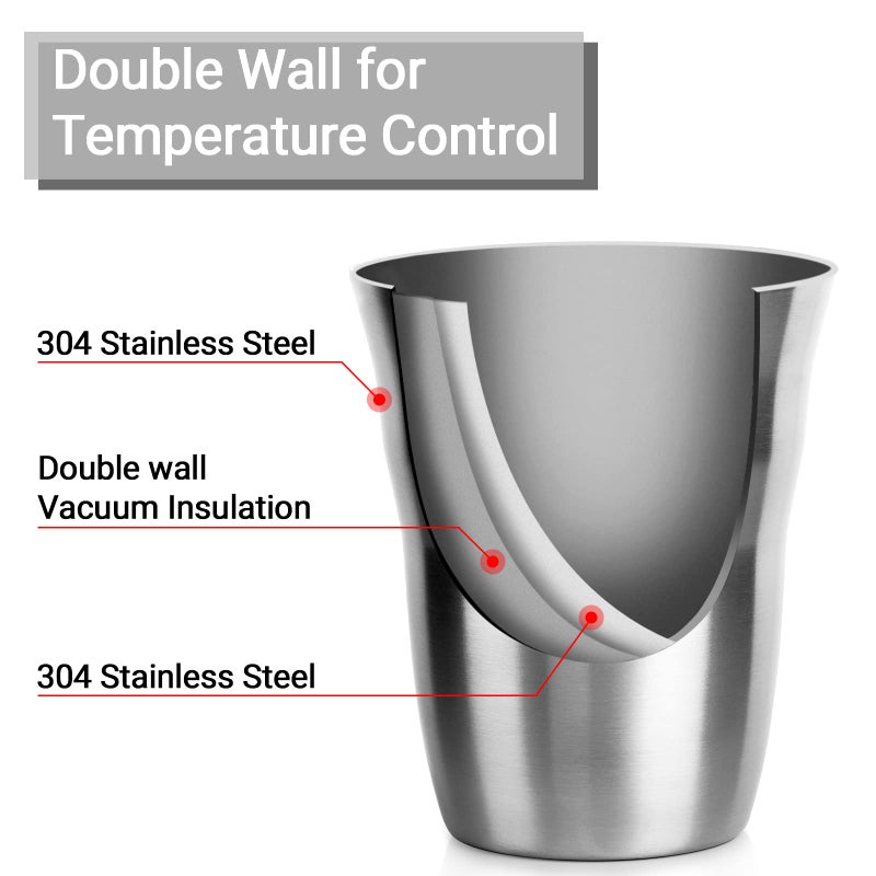 Beasea Metal Cups 8 oz Set of 4, Stainless Steel Cup 8 oz Double Wall Stackable Small Mini Glasses Insulated Drinking Tumblers for Home Restaurant Office Camping Party - Image 2